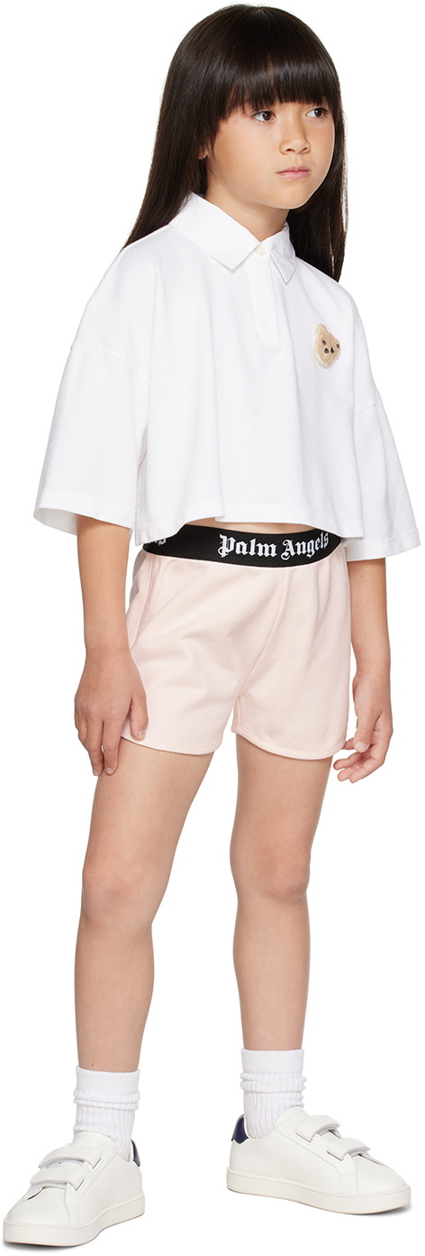 Palm Angels Kids Pink Vented Shorts