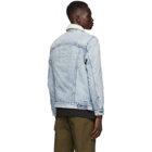 Levis Made and Crafted Blue Denim Type II Sherpa Trucker Jacket