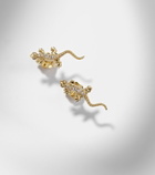 Sydney Evan Lizard 14kt gold (585/1000) stud earrings with diamonds