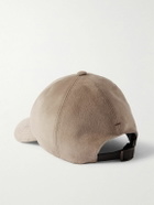Brunello Cucinelli - Leather-Trimmed Suede Baseball Cap - Brown