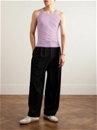 Maison Margiela - Ribbed Cotton and Silk-Blend Tank Top - Pink