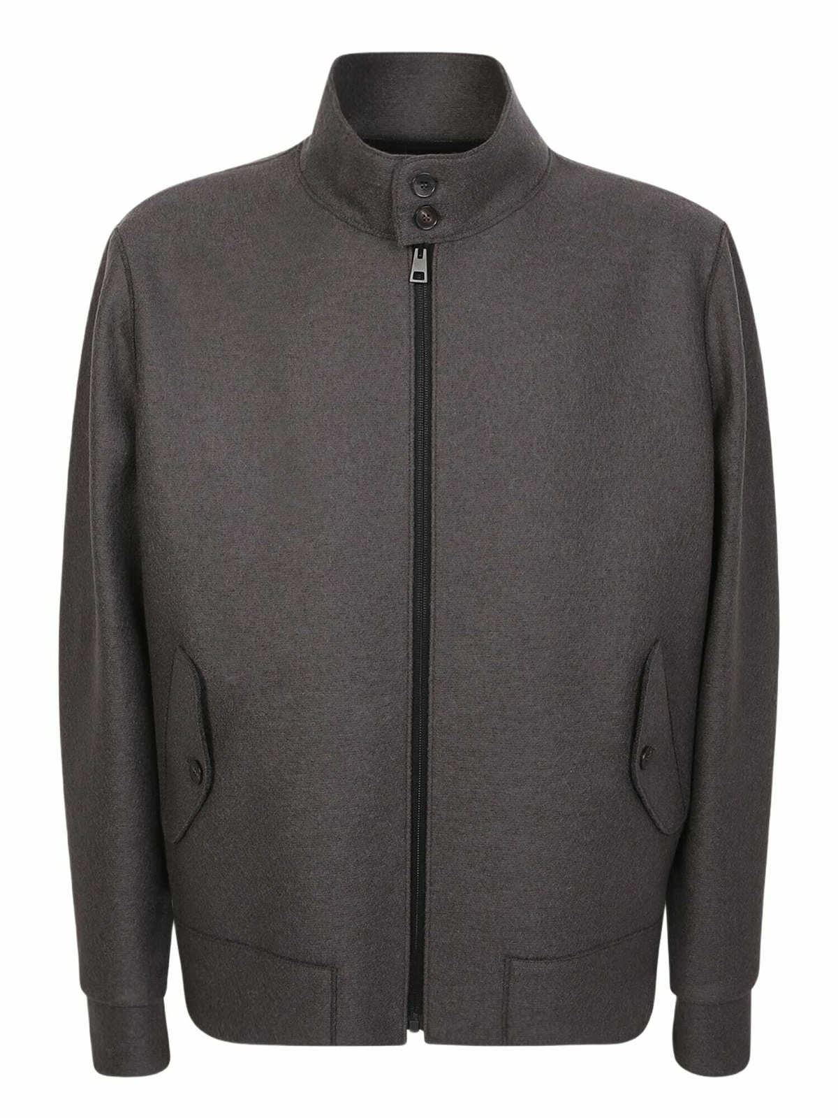 Harris Wharf London Harrington Jacket In Virgin Wool Grey