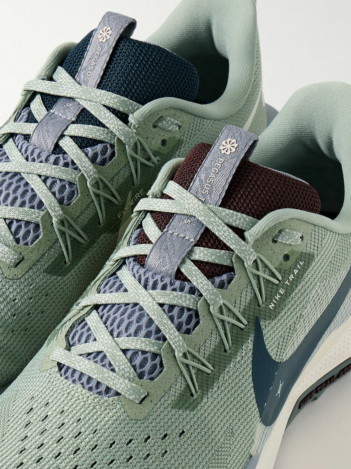 Nike Running - ReactX Pegasus 5 Rubber-Trimmed Mesh Trail Running Sneakers - Green