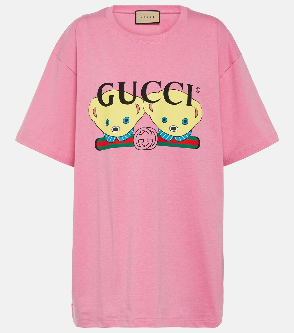 Gucci Off-white Disney Edition 'amor' Donald Duck T-shirt In Yellow &  Orange