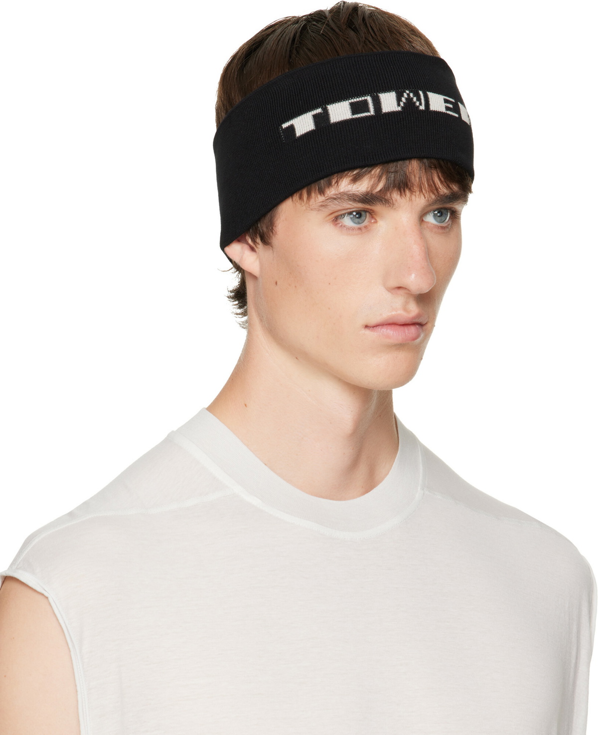 Rick Owens DRKSHDW Black Tower Knit Headband