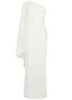 Solace London Lillia One-shoulder Maxi Dress Cream