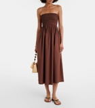 Heidi Klein Grasse shirred cotton poplin midi dress