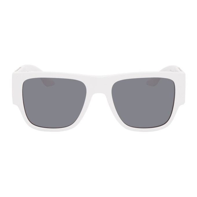 Photo: Versace White Greca Sunglasses