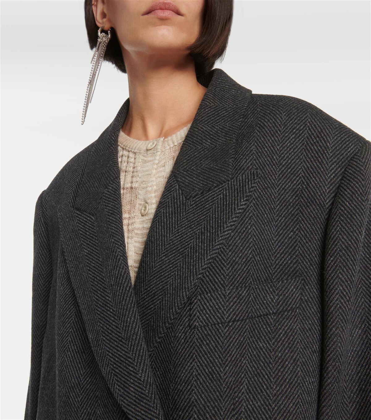 Acne Studios Herringbone wool-blend jacket Acne Studios