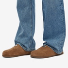 Dolce & Gabbana Men's Badge Logo Suede Clog in Hazelnut