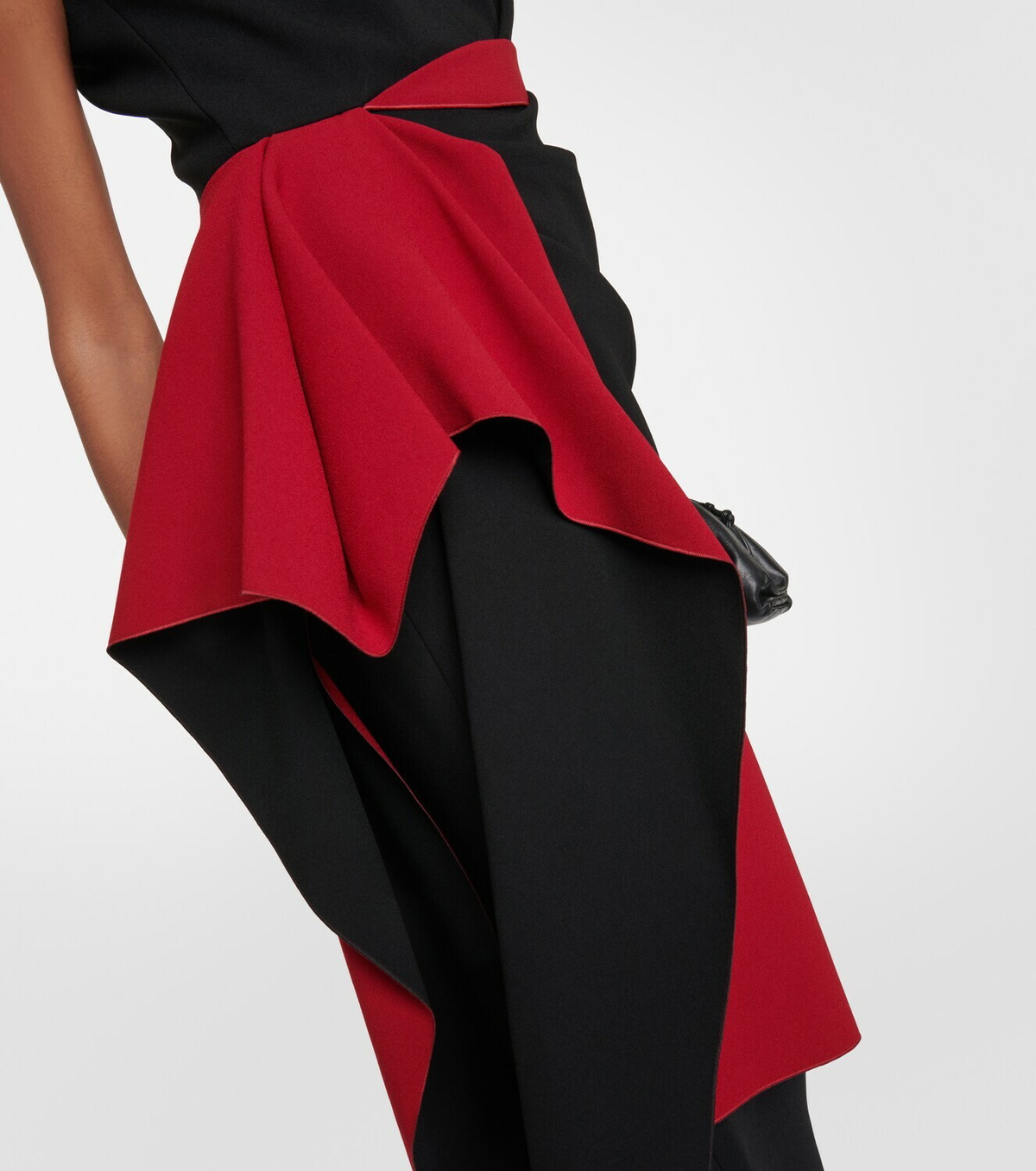 Robe Midi Roksanda - Rose Satiné Crêpe Avec Garniture Noire - Taille UK 8-10 / US 4-6 - Neuve Avec étiquettes