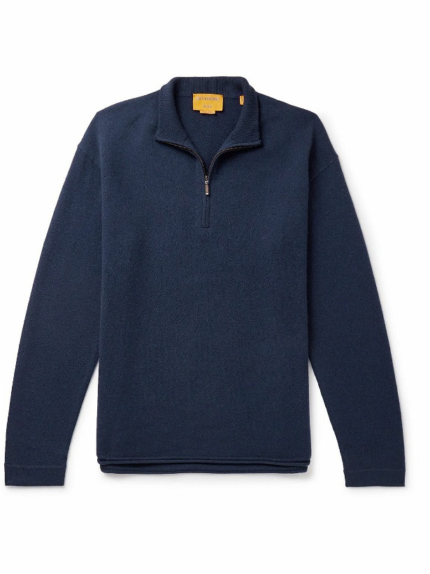 Photo: Guest In Residence - Cashmere Half-Zip Sweater - Blue