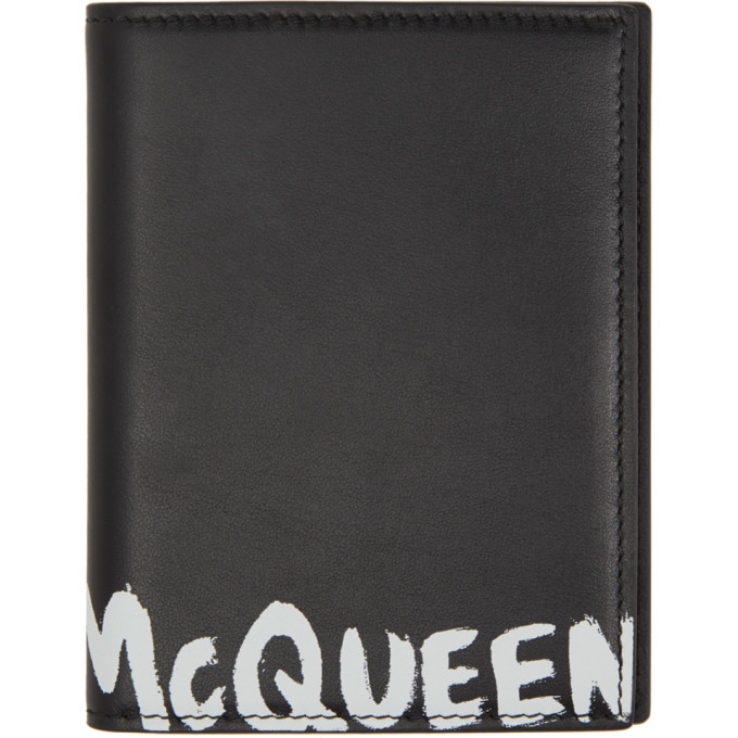 Alexander McQueen Men's Graffiti Leather Pocket Organizer Wallet