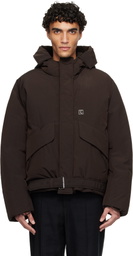 WOOYOUNGMI Brown Hooded Goose Down Jacket