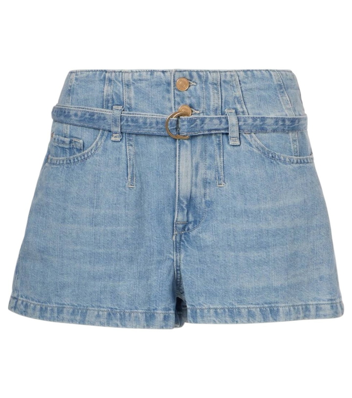 Photo: 7 For All Mankind Kansas belted high-rise denim shorts