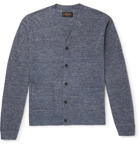 Beams Plus - Mélange Linen Cardigan - Blue