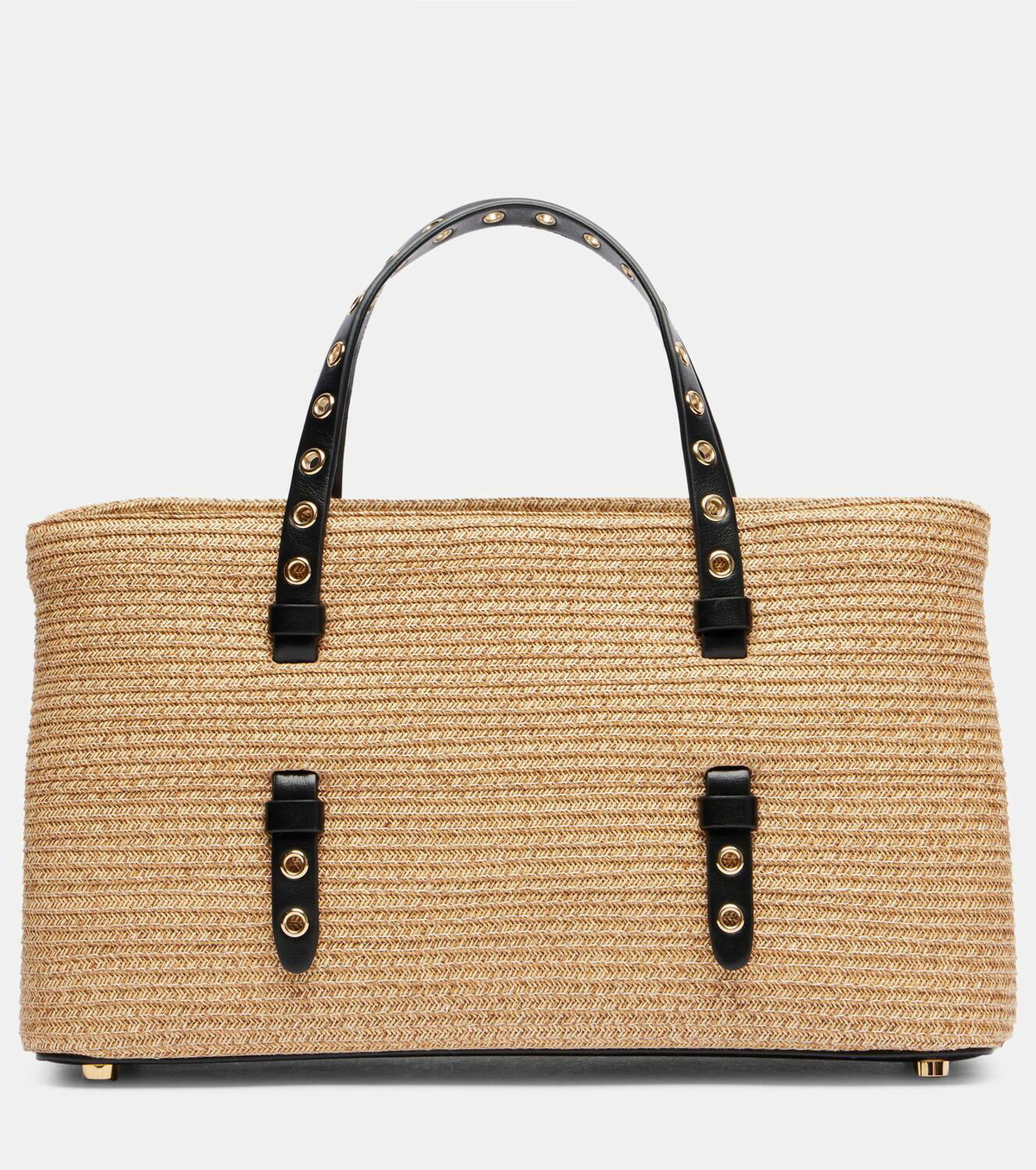 Alaïa Mina 25 Medium straw tote bag ALAÏA