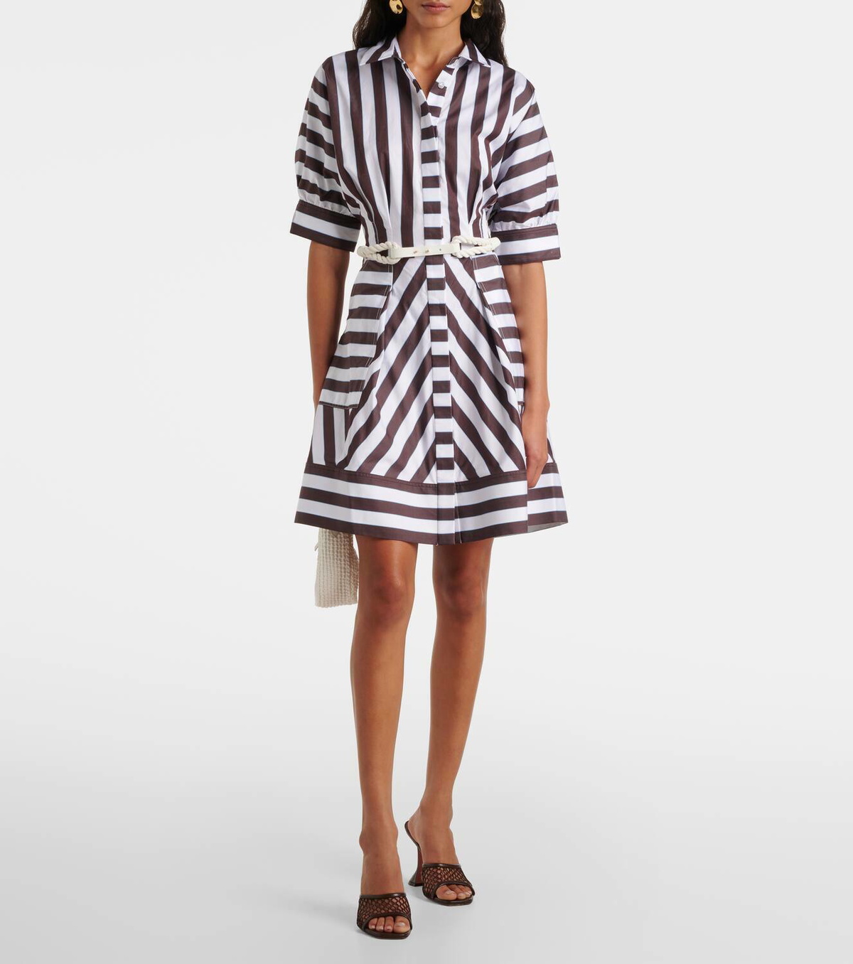 Rebecca Vallance Pippa striped cotton minidress
