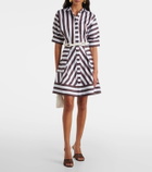 Rebecca Vallance Pippa striped cotton minidress