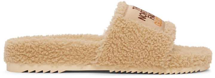 Photo: Gucci Beige The North Face Edition Merino Wool Slides