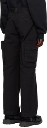 Heron Preston Black Button Cargo Pants