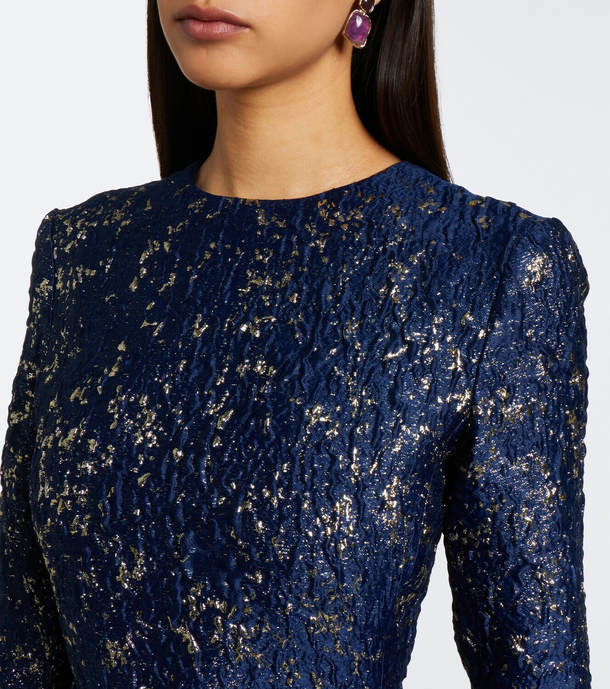 Simkhai Claravelle belted jacquard cocktail dress