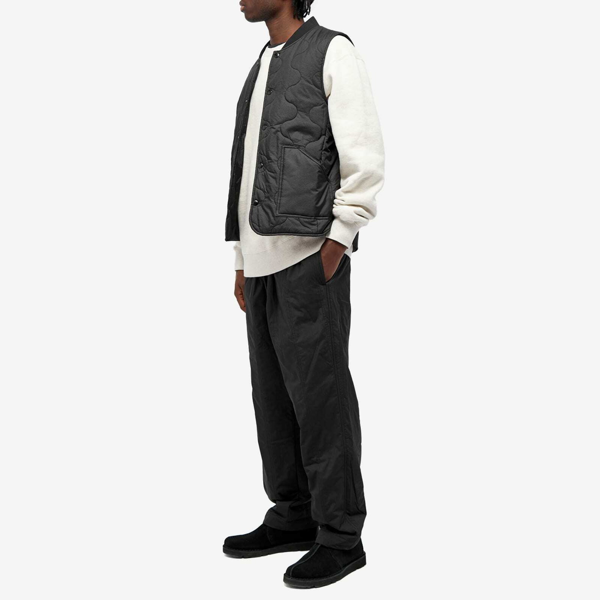 s.k manor hill Men's Nest Pant in Black Quilted Nylon