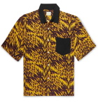 Aries - Camp-Collar Printed Woven Shirt - Men - Yellow
