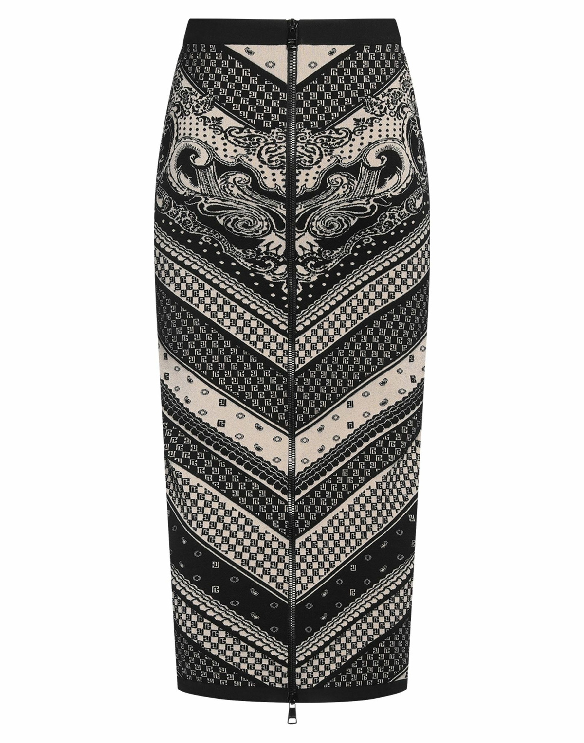Balmain Womens Midi skirt in Black