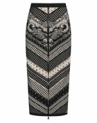 Balmain Womens Midi skirt in Black