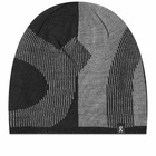 ON Men's Running Explorer Merino Beanie in Rock/Black