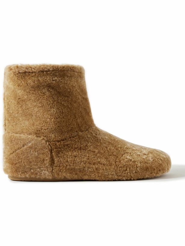Photo: LOEWE - Lago Shearling Boots - Brown
