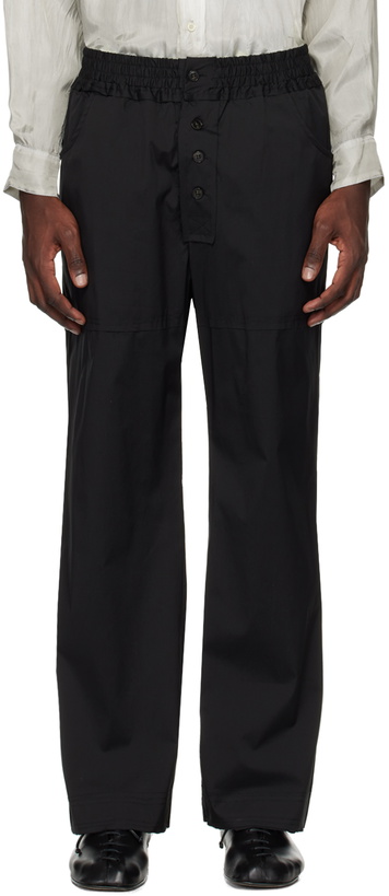 Photo: Edward Cuming Black Raw Edge Trousers