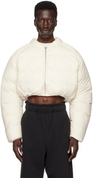 Entire Studios Off-White Pillow Down Bomber Jacket