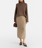 Brunello Cucinelli Lamé pencil skirt