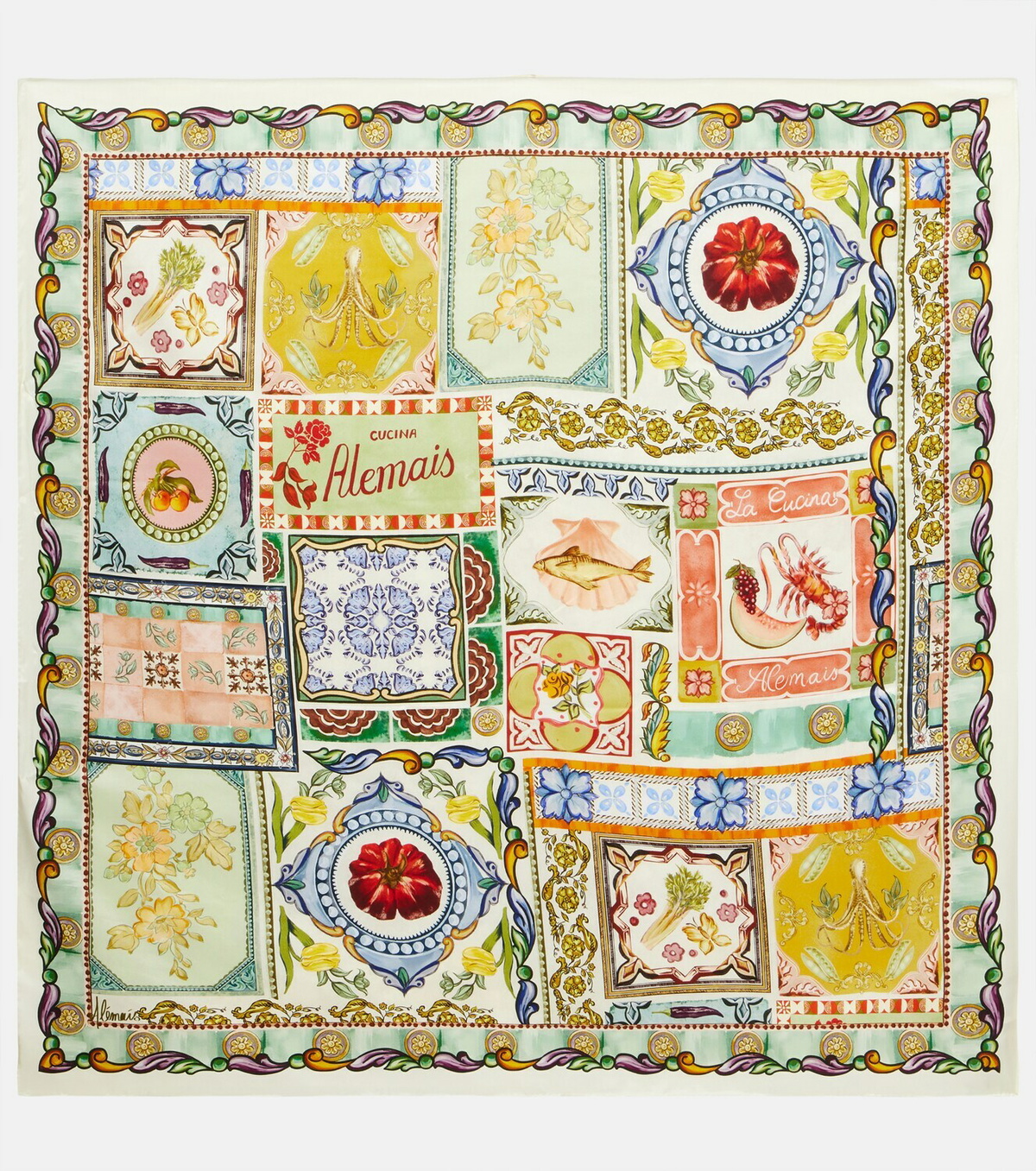 Alémais Tommasina printed silk scarf ALÉMAIS