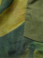 Norbit by Hiroshi Nozawa - Camouflage-Print Shell-Trimmed Mesh Hooded Jacket - Green