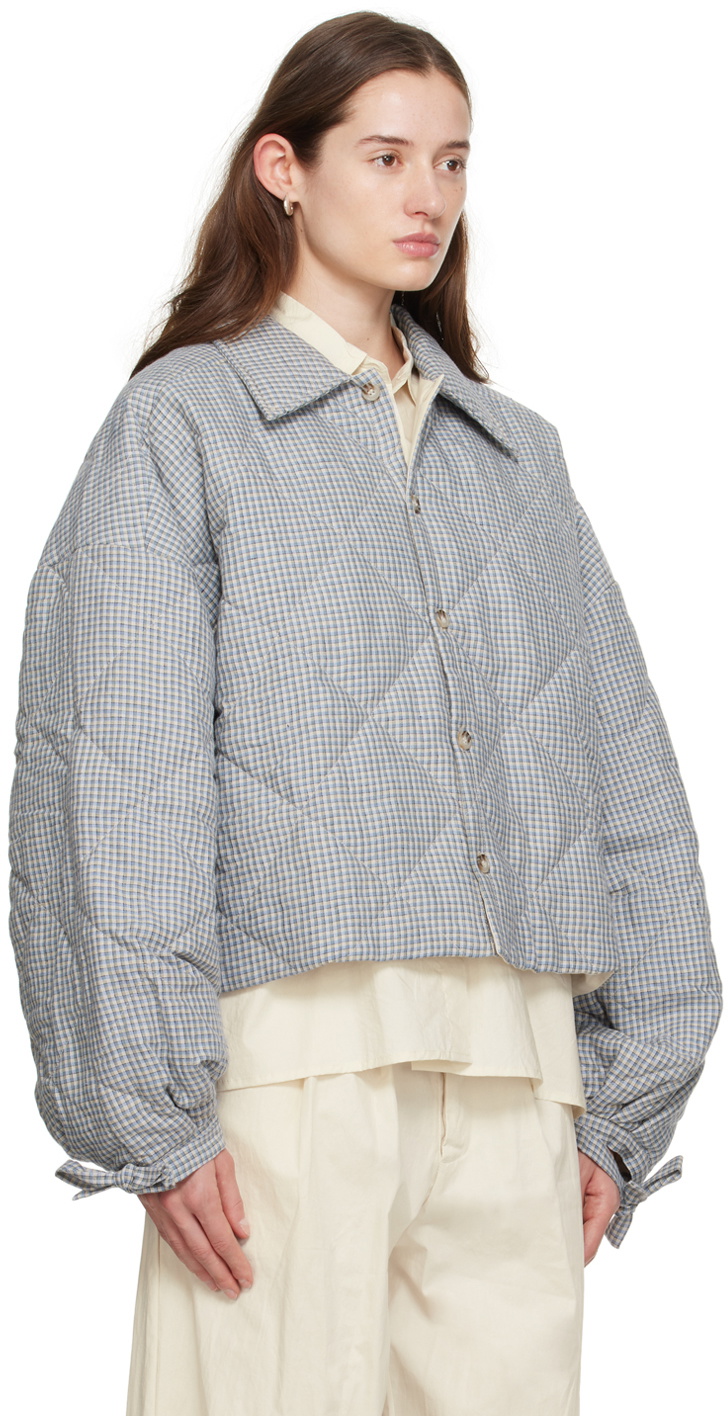 Deiji Studios Green 'The Collared Quilt' Jacket