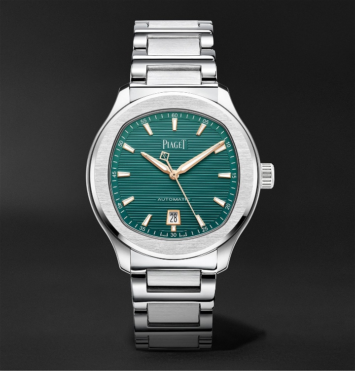 Photo: Piaget - Polo Automatic 42mm Stainless Steel Watch, Ref. No. PGG0A45005 - Green