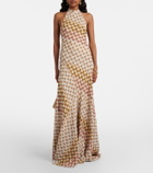 Missoni Halterneck lamé gown