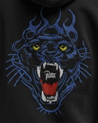 PATTA Embroidered Fire Panther Hooded Sweater Black Mens Hoody