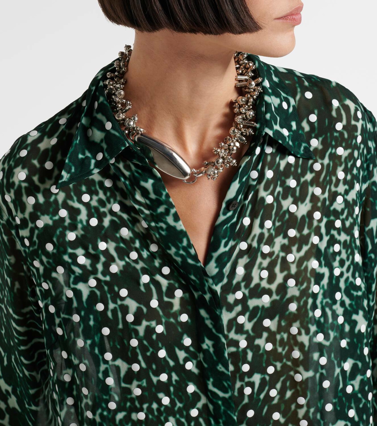 Dries Van Noten Chowy semi-sheer zebra-print shirt Dries Van Noten