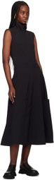 Y-3 Black Half-Zip Midi Dress