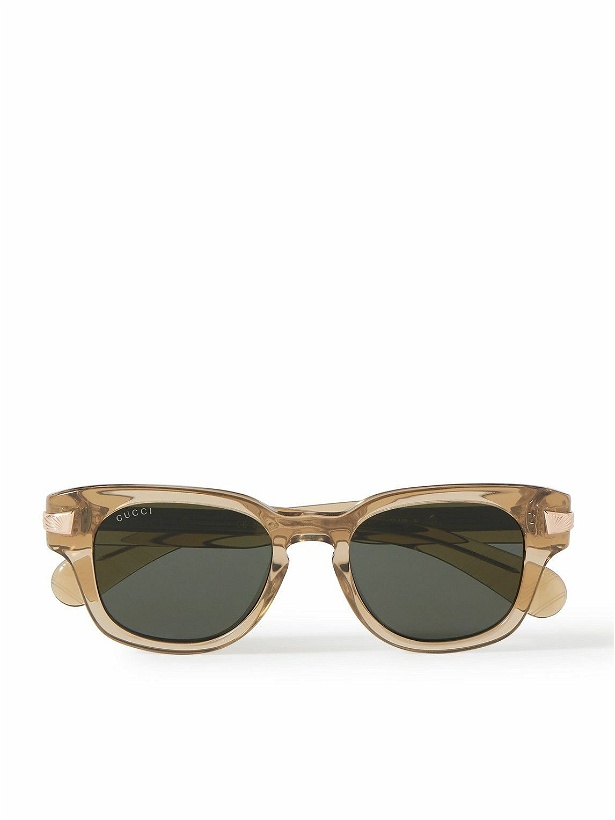 Photo: Gucci Eyewear - D-Frame Acetate and Gold-Tone Sunglasses