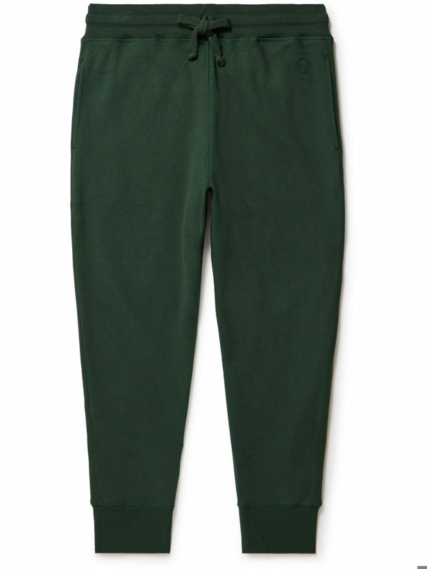 Photo: Kingsman - Tapered Cotton and Cashmere-Blend Jersey Sweatpants - Green