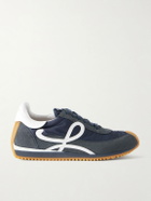 LOEWE - Flow Runner 2.0 Suede-Trimmed Shell Sneakers - Blue