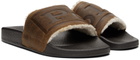 Polo Ralph Lauren Brown Faux-Shearling Slides