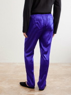 TOM FORD - Silk-Blend Satin Pyjama Trousers - Purple