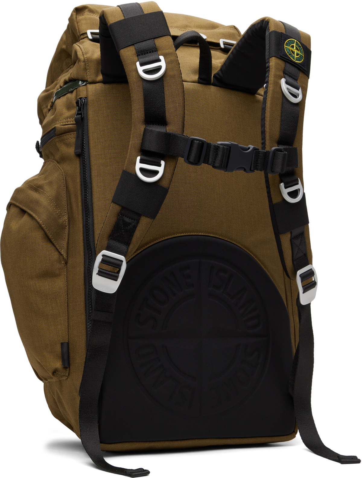 Stone Island Tan Resin Treated Cordura 1500 Backpack Stone