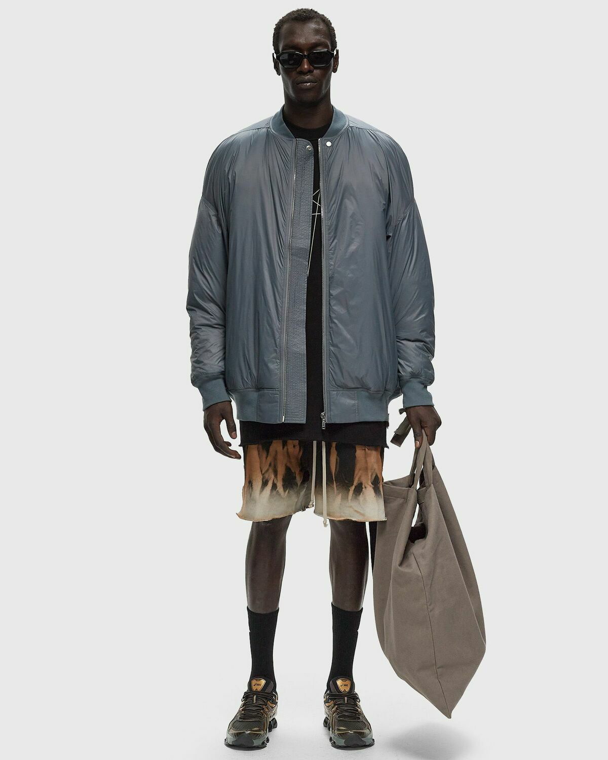 Rick Owens Drkshdw Woven Padded Bomber Jumbo Flight Grey